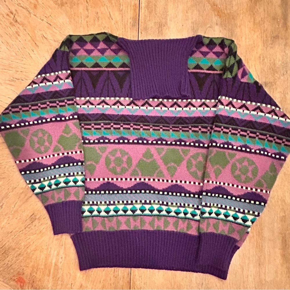 Vintage Segrets Sun Prints patterned turtleneck sweater